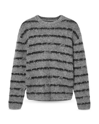 Dissolved Striped Crewneck Sweater  