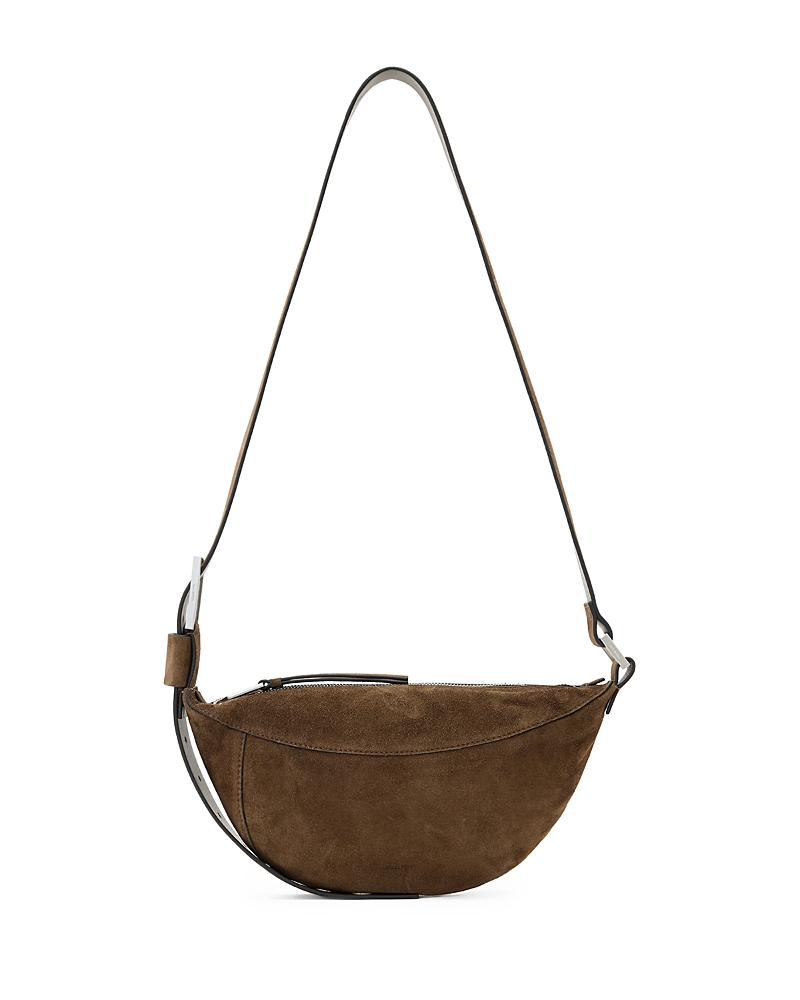 Allsaints Luna Suede Crossbody In Brown