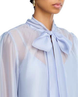 Tie Neck Long Sleeve Top - Exclusive