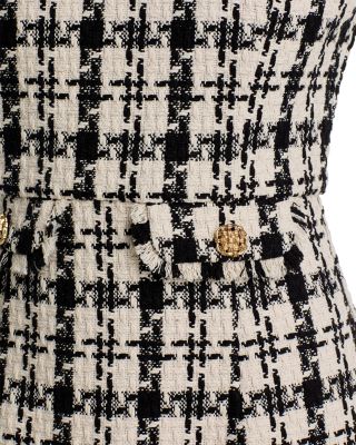 Short Sleeve Tweed Pocket Shift Dress - Exclusive