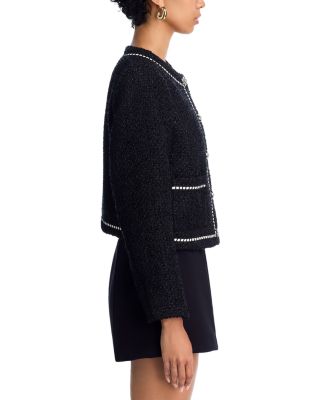 Contrast Stitch Tweed Jacket - Exclusive