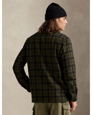 Classic Fit Plaid Flannel Camp Shirt
