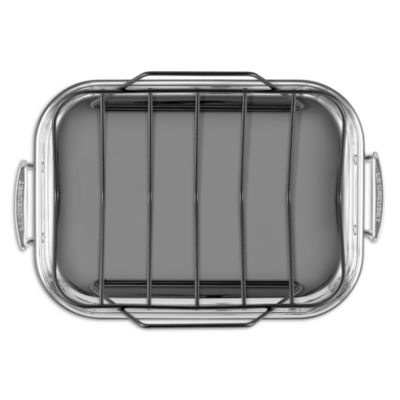 Signature Stainless Steel Rectangular Roaster and Rack, 14&amp;quot;