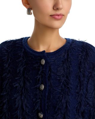 Lyra Eyelash Button Front Cardigan