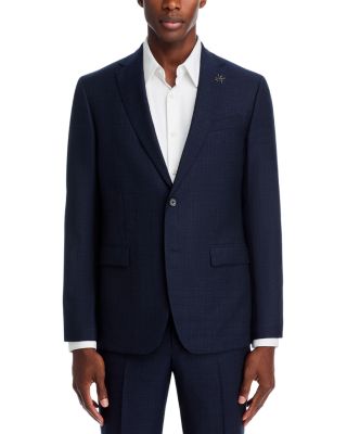 Crepe Melange Solid Slim Fit Suit Jacket