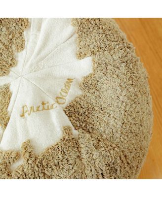 Pouf World Map Rugcycled