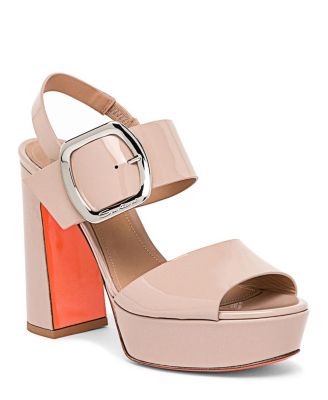  Women's patent leather high-heel sandals