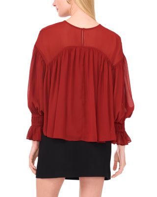 Shirred Yoke Blouse