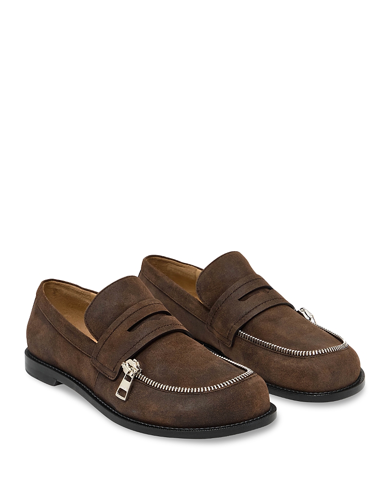 Jw Anderson Women's Biker Moccasin Flats In Brown