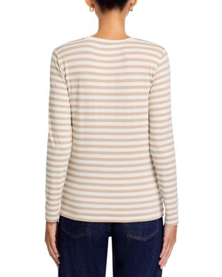 Striped Long Sleeve Crewneck Tee
