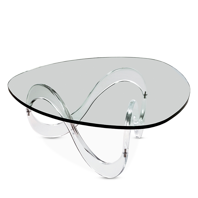 Interlude Home Westin Wave Cocktail Table In Clear