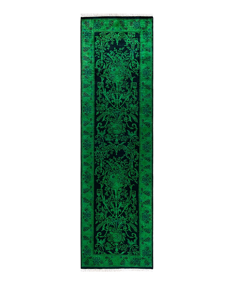 Bloomingdale's Fine Vibrance M1159 Runner Area Rug, 2'7x9'0 In Green