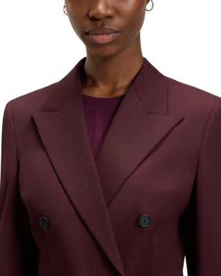 Jiamia Double Breasted Peak Lapel Blazer