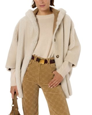 Marion Shearling Cape Jacket