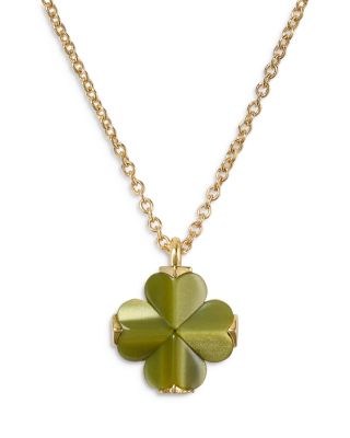 Spade Flower Mini Pendant Necklace, 16-19"