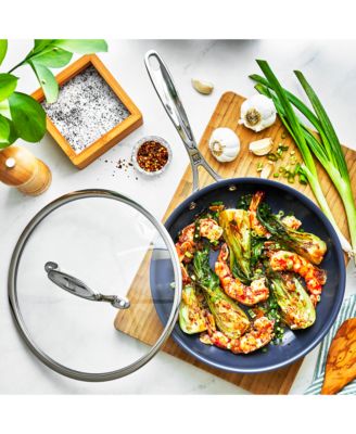 Clad CFX 9.5" Stainless Steel Ceramic Nonstick Fry Pan with Lid