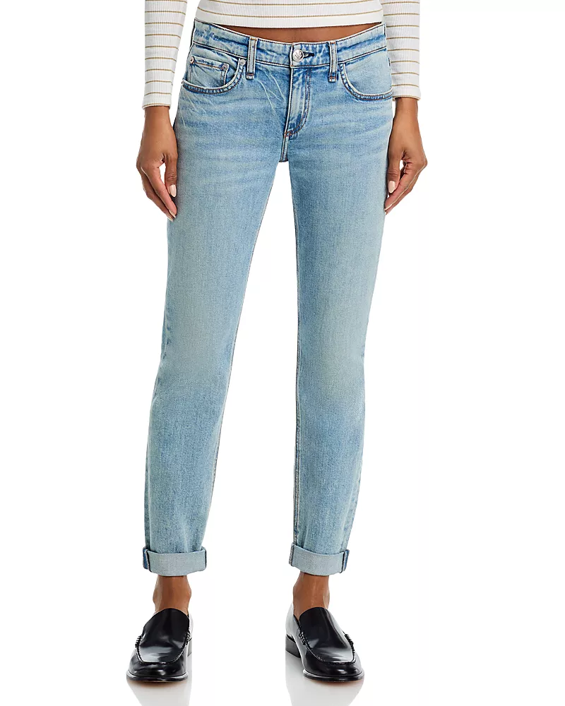 rag & bone Dre Low Rise Slim Jeans in Daphne