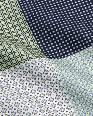 Geometric Quadrant Silk Pocket Square - Exclusive