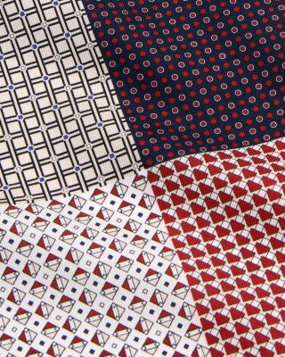 Geometric Quadrant Silk Pocket Square - Exclusive