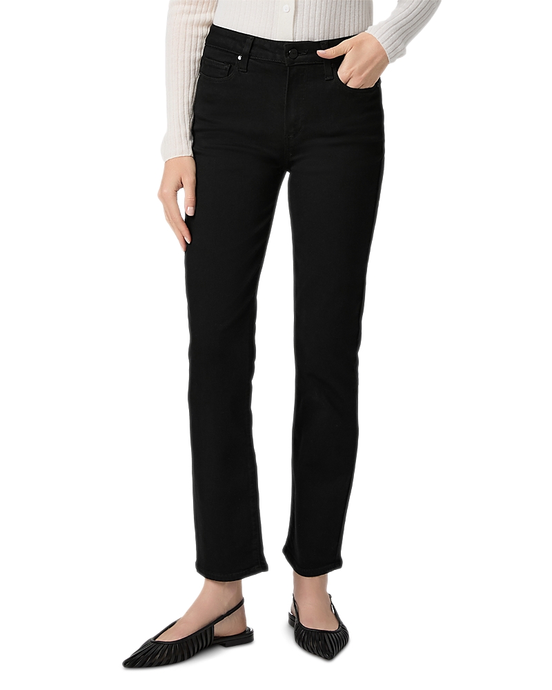 Paige Cindy High Rise Skinny Jeans In Black Shadow In Black