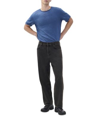 Baggy Authentic Straight Leg Jeans, Black/Brown