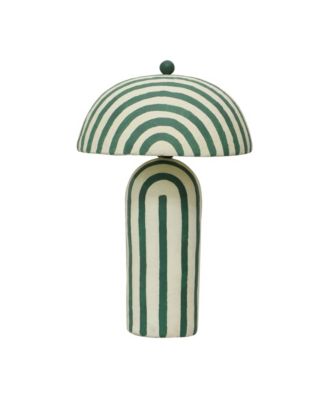 Maiori Striped Papier Mache Table Lamp
