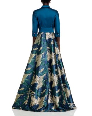 Taffeta Jacquard Shirt Gown