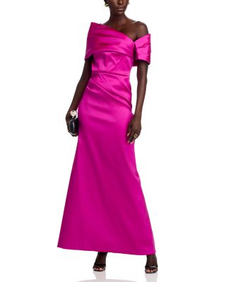 Mikado Asymmetric Gown