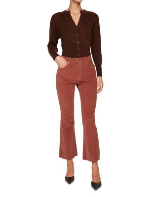 Bridget Boot High Rise Instasculpt™ Corduroy Crop Jeans in Terracotta