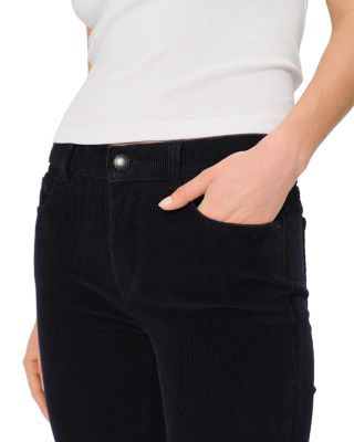 Mara Straight Mid Rise Instasculpt™ Ankle Corduroy Jeans in Glazed Blue