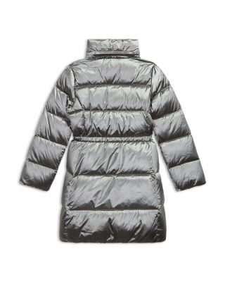 Girls' Down Hooded Long Jacket - Big Kid