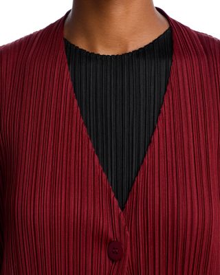 Pliss&eacute; Duster Cardigan