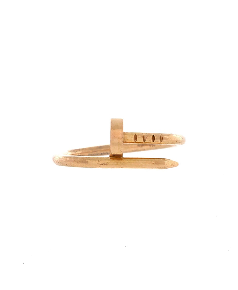 Pre-owned Pre-owned Cartier Cartier Small Juste Un Clou Ring 18k Rose Gold