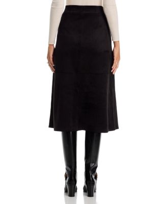 Faux Suede A Line Skirt