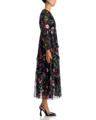 Tiered Floral Print Dress
