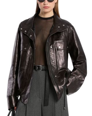 Leather Bomber Jacket 