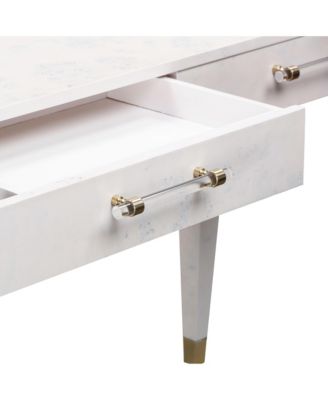 Brandyss Burl Work Desk in White