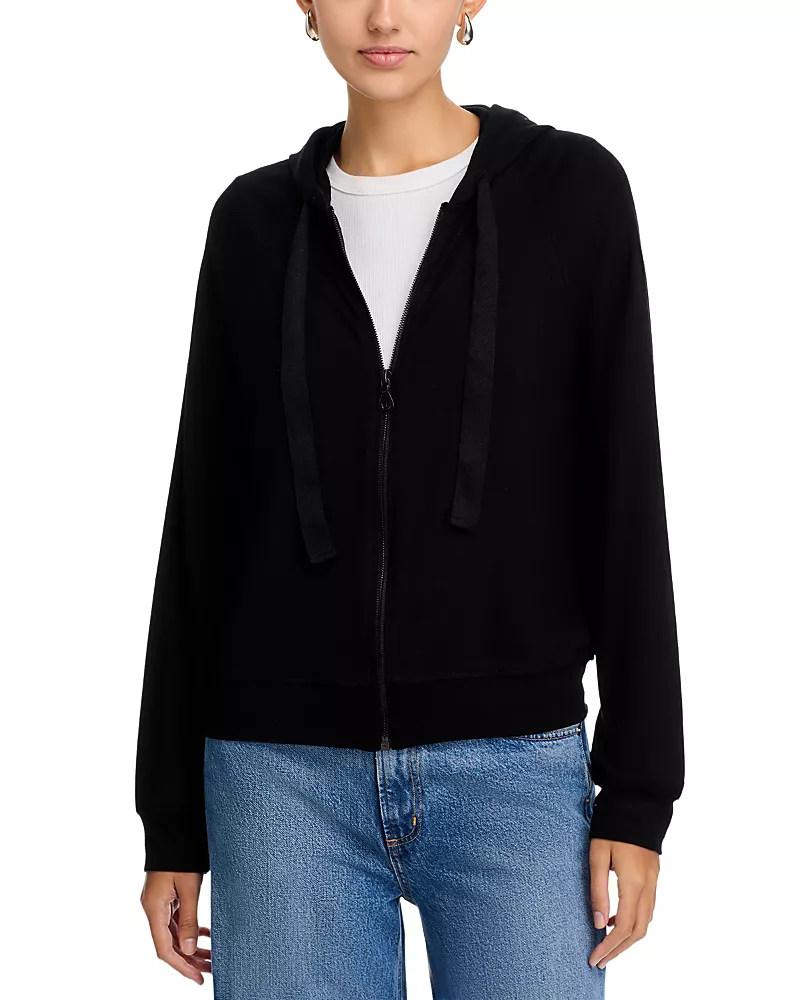 Majestic Filatures Cashmere Zip Front Hoodie
