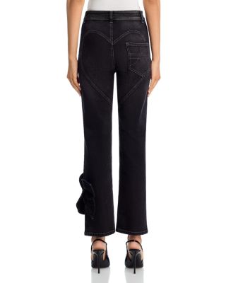 Denim Bow Halter Top & Bow Detail Straight Leg Jeans