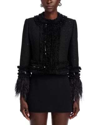 Dune Cropped Sequin Tweed Jacket
