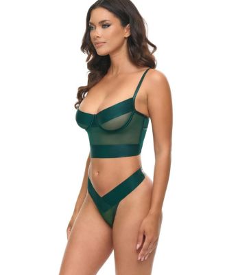 Gia Strappy Mesh Bustier Set