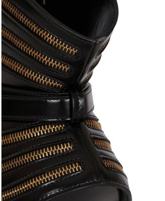 Medium Shuffle Zips Bag In Calfskin Leather