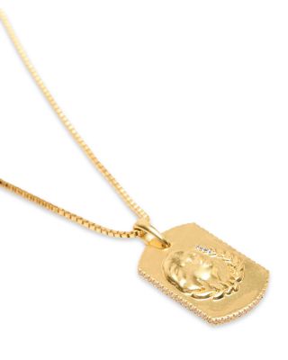 Zodiac Dog Tag Pendant Necklace, 26.5&amp;quot;