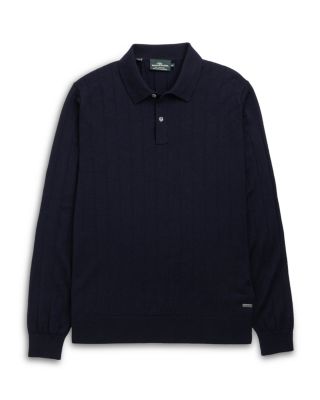 Murdoch Textured Wool Polo Sweater