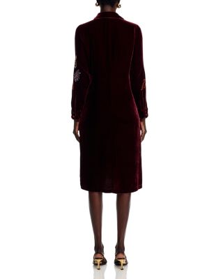 Velvet Shirt Dress 