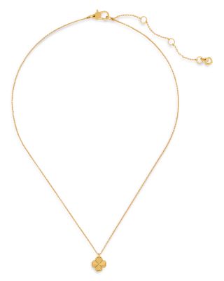 Spade Flower Mini Pendant Necklace, 16-19"