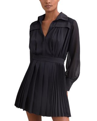 Giselle Pleat Flippy Minidress