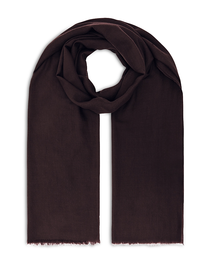 Reiss Womens Burgundy Heidi Fringe-trimmed Cashmere Scarf In Black
