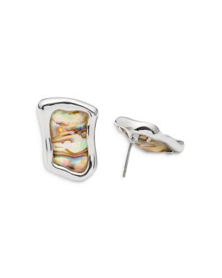 Molten Glass Statement Stud Earrings