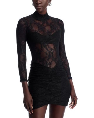 Drop Waist Lace Mini Dress